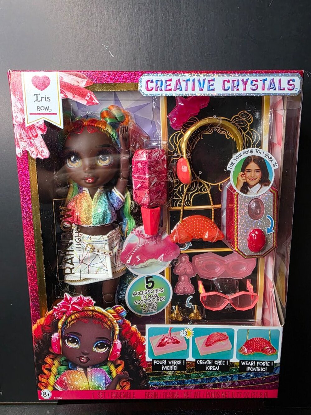 Rainbow High Creative Crystals Iris Bow Fashion Doll MGA Accessories NEW